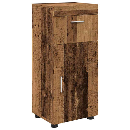 vidaXL Bathroom Furniture Set with Door TULUM Old Wood Engineered Wood