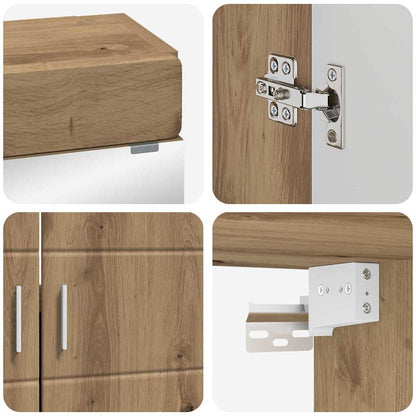 vidaXL Bathroom Furniture Set TULUM Artisan Oak Engineered Wood