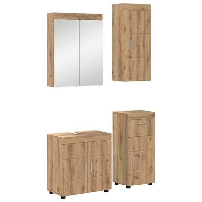 vidaXL Bathroom Furniture Set TULUM Artisan Oak Engineered Wood