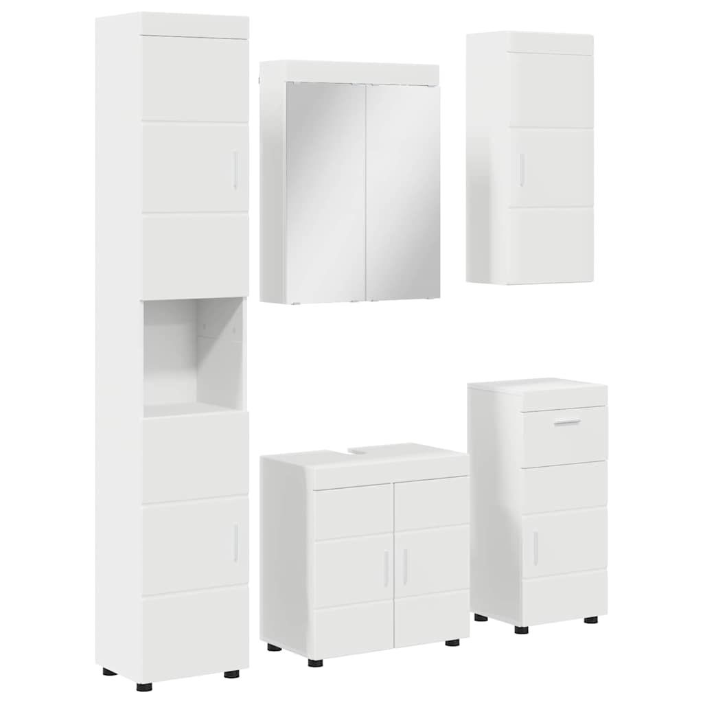 vidaXL Bathroom Furniture Set with Drawer TULUM White Engineered Wood