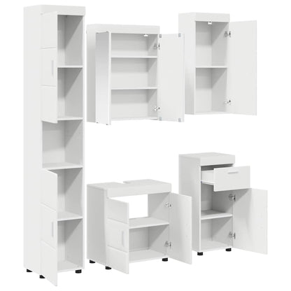 vidaXL Bathroom Furniture Set with Drawer TULUM White Engineered Wood