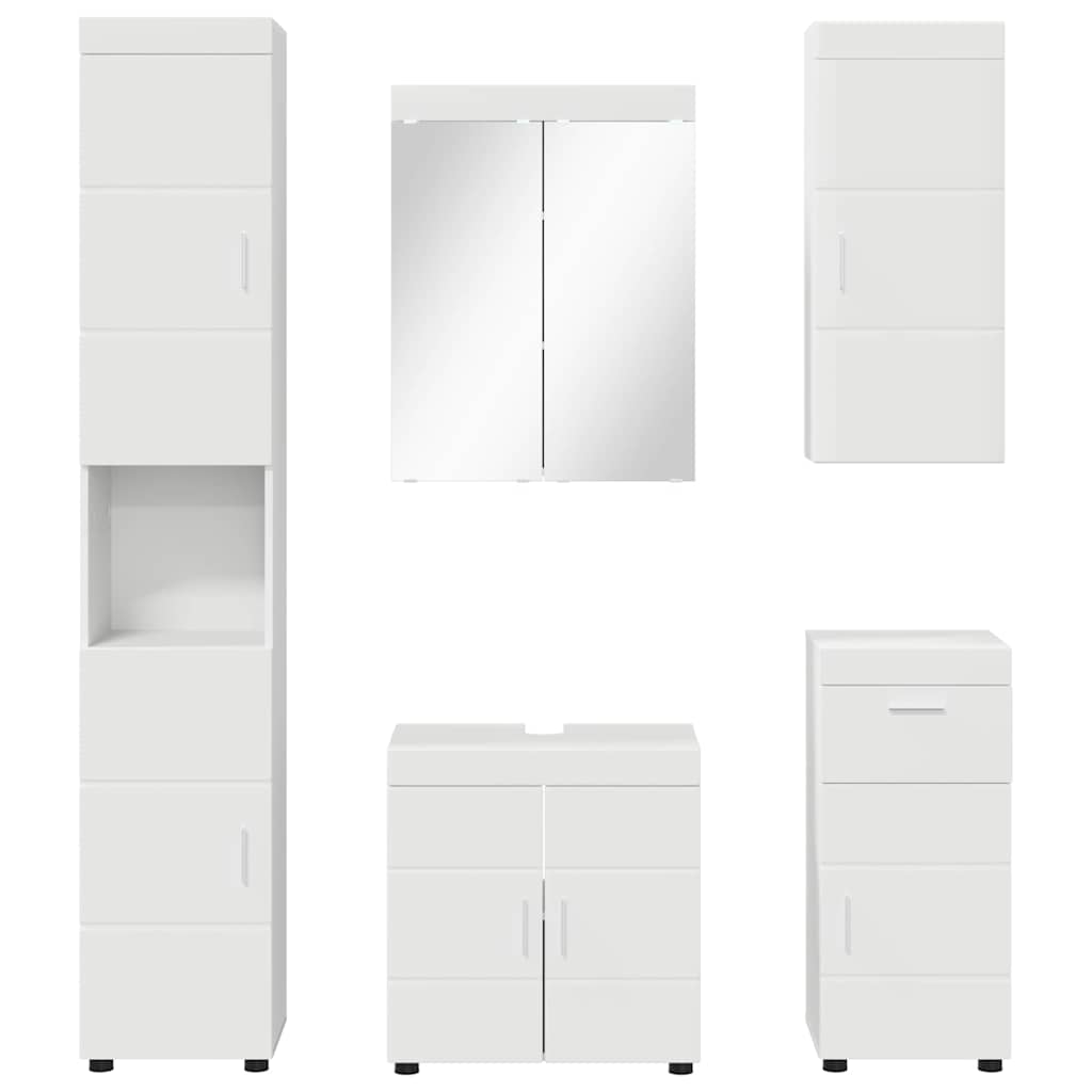 vidaXL Bathroom Furniture Set with Drawer TULUM White Engineered Wood