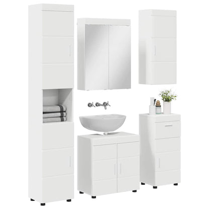 vidaXL Bathroom Furniture Set with Drawer TULUM White Engineered Wood