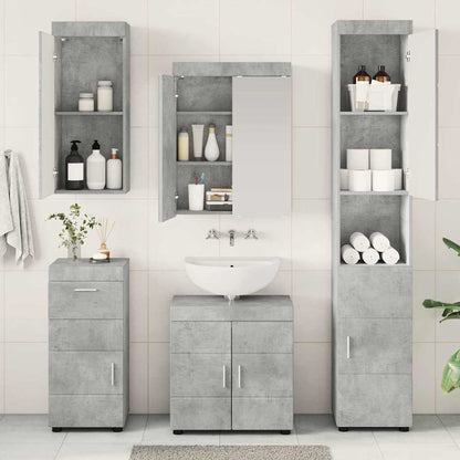 vidaXL Bathroom Furniture Set TULUM 5 pcs Concrete Grey