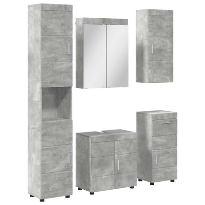 vidaXL Bathroom Furniture Set TULUM 5 pcs Concrete Grey