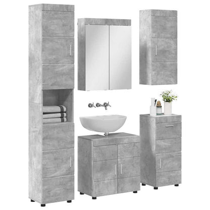 vidaXL Bathroom Furniture Set TULUM 5 pcs Concrete Grey