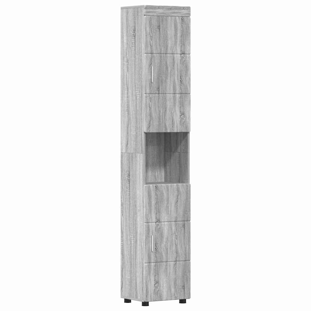 vidaXL Bathroom Furniture Set TULUM Grey Sonoma Engineered Wood
