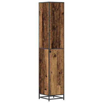 vidaXL Bathroom Furniture Set with Shelf Old Wood 35 x 37.5 x 188.5 cm