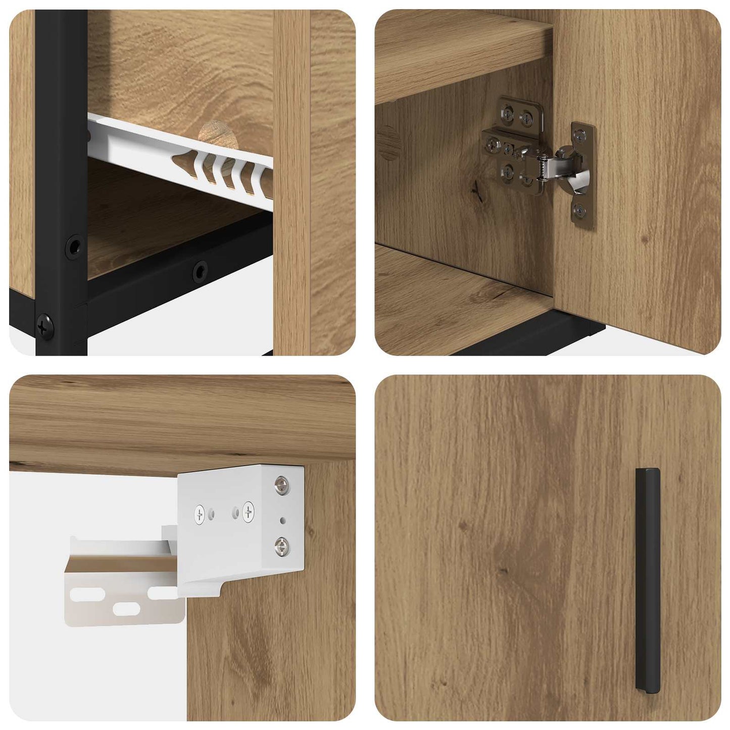 vidaXL Bathroom Furniture Set 2 pcs Artisan Oak Engineered Wood