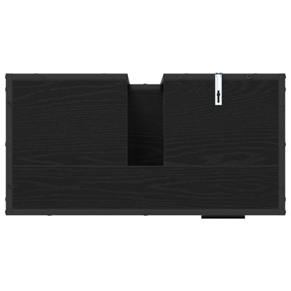 vidaXL Bathroom Furniture Set 2 pcs Black oak Engineered wood
