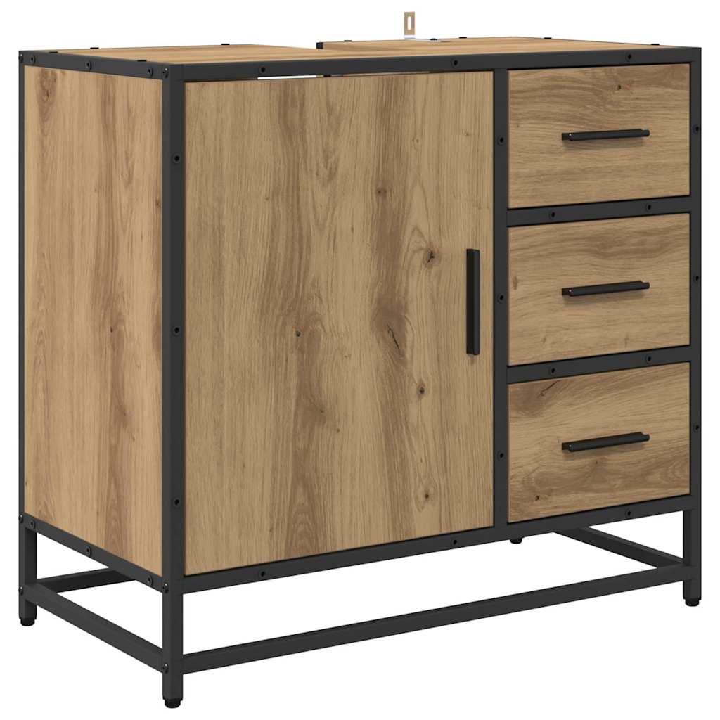 vidaXL Bathroom Furniture Set 4 pcs Artisan Oak Engineered Wood