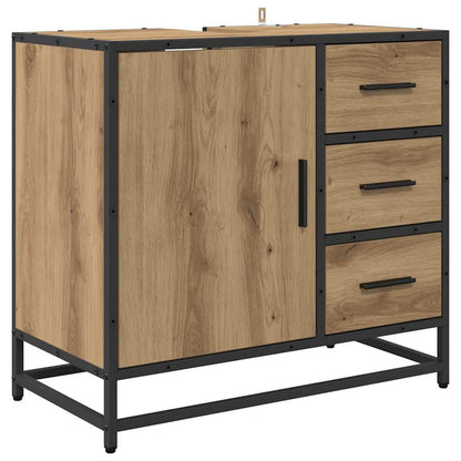 vidaXL Bathroom Furniture Set 4 pcs Artisan Oak Engineered Wood