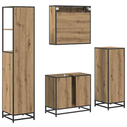 vidaXL Bathroom Furniture Set 4 pcs Artisan Oak Engineered Wood