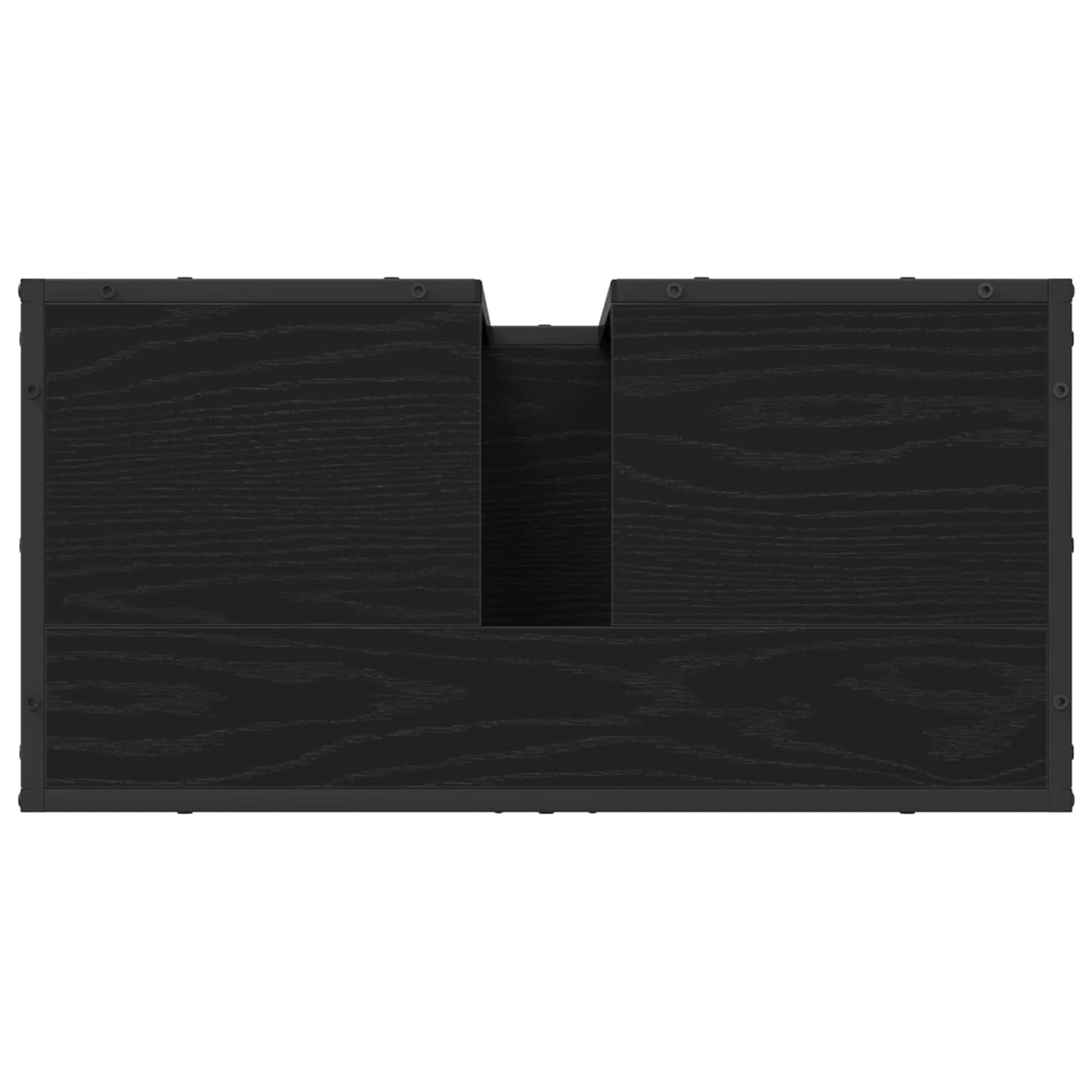 vidaXL Bathroom Furniture Set 2 pcs Black Oak Engineered Wood
