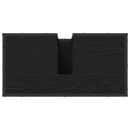 vidaXL Bathroom Furniture Set 2 pcs Black Oak Engineered Wood