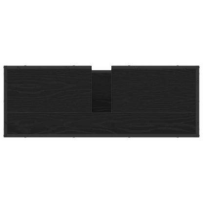 vidaXL Bathroom Furniture Set 3 pcs Black Oak Engineered Wood