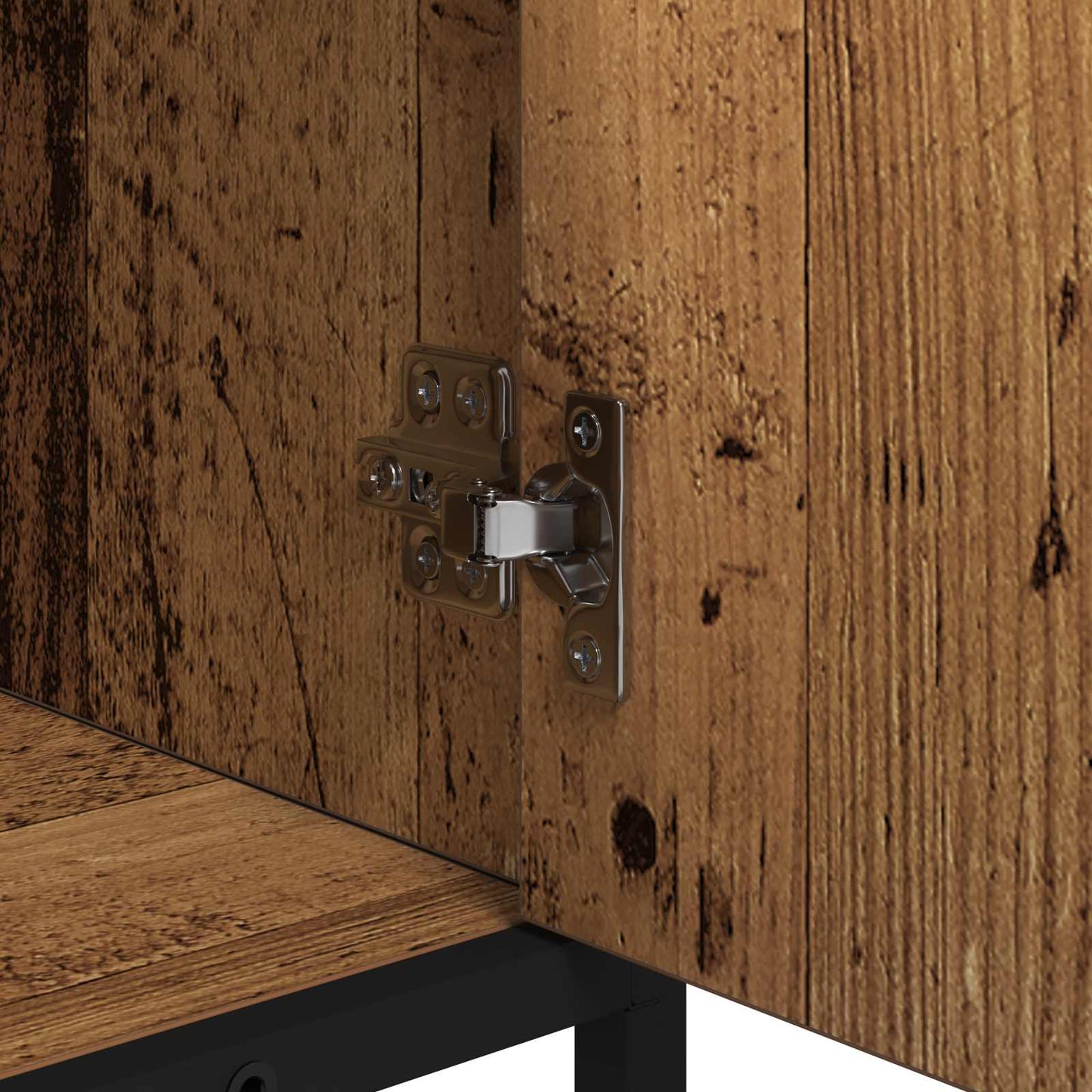 vidaXL Bathroom Furniture Set with Door 2 pcs Old Wood Engineered Wood