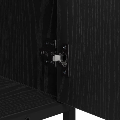vidaXL Bathroom Furniture Set 2 pcs Black Oak Engineered Wood