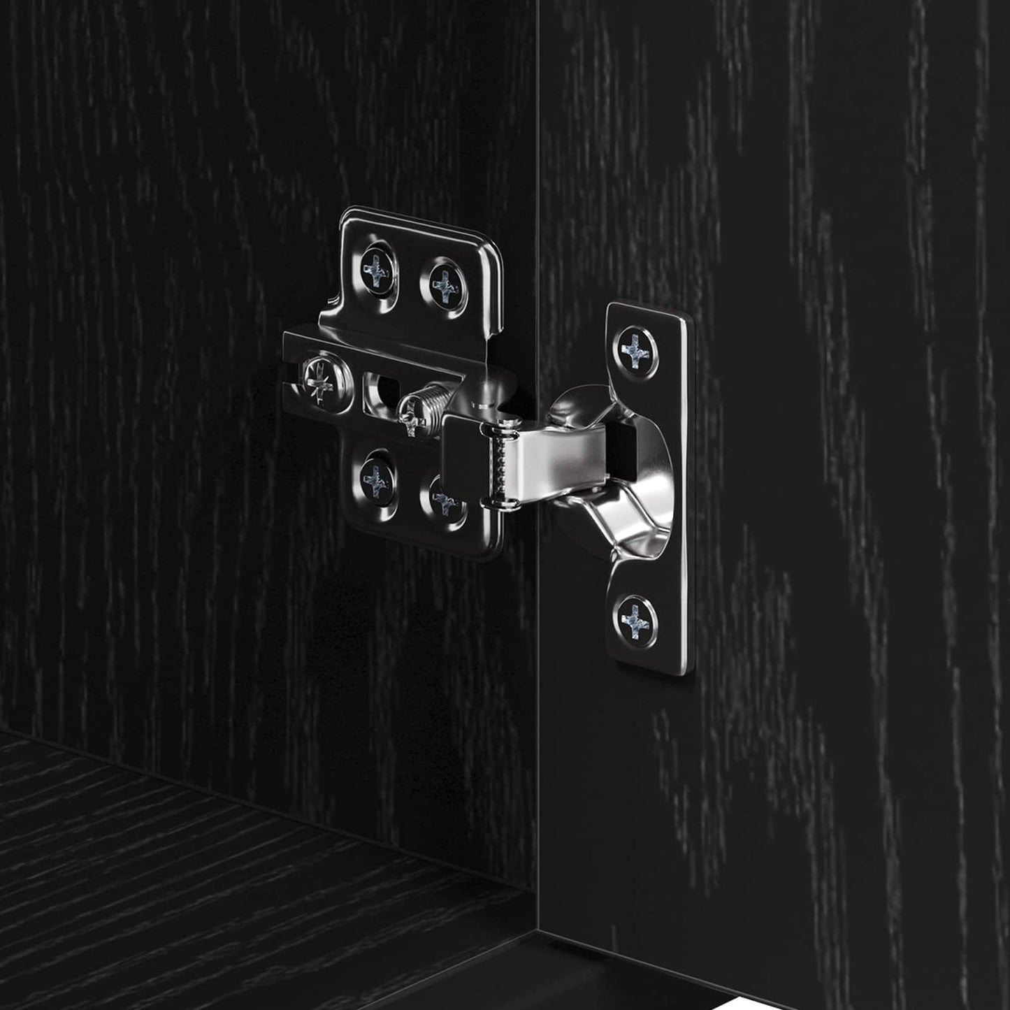 vidaXL Bathroom Furniture Set 3 pcs Black Oak Engineered Wood