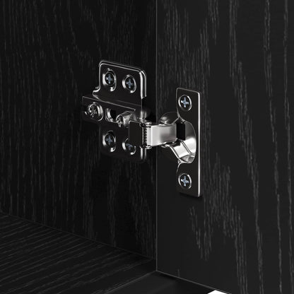 vidaXL Bathroom Furniture Set 3 pcs Black Oak Engineered Wood