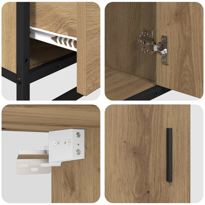 vidaXL Bathroom Furniture Set 3 pcs Artisan Oak Engineered Wood