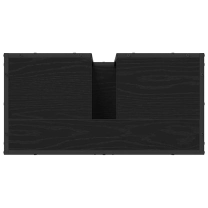 vidaXL Bathroom Furniture Set 4 pcs Black Oak Engineered Wood