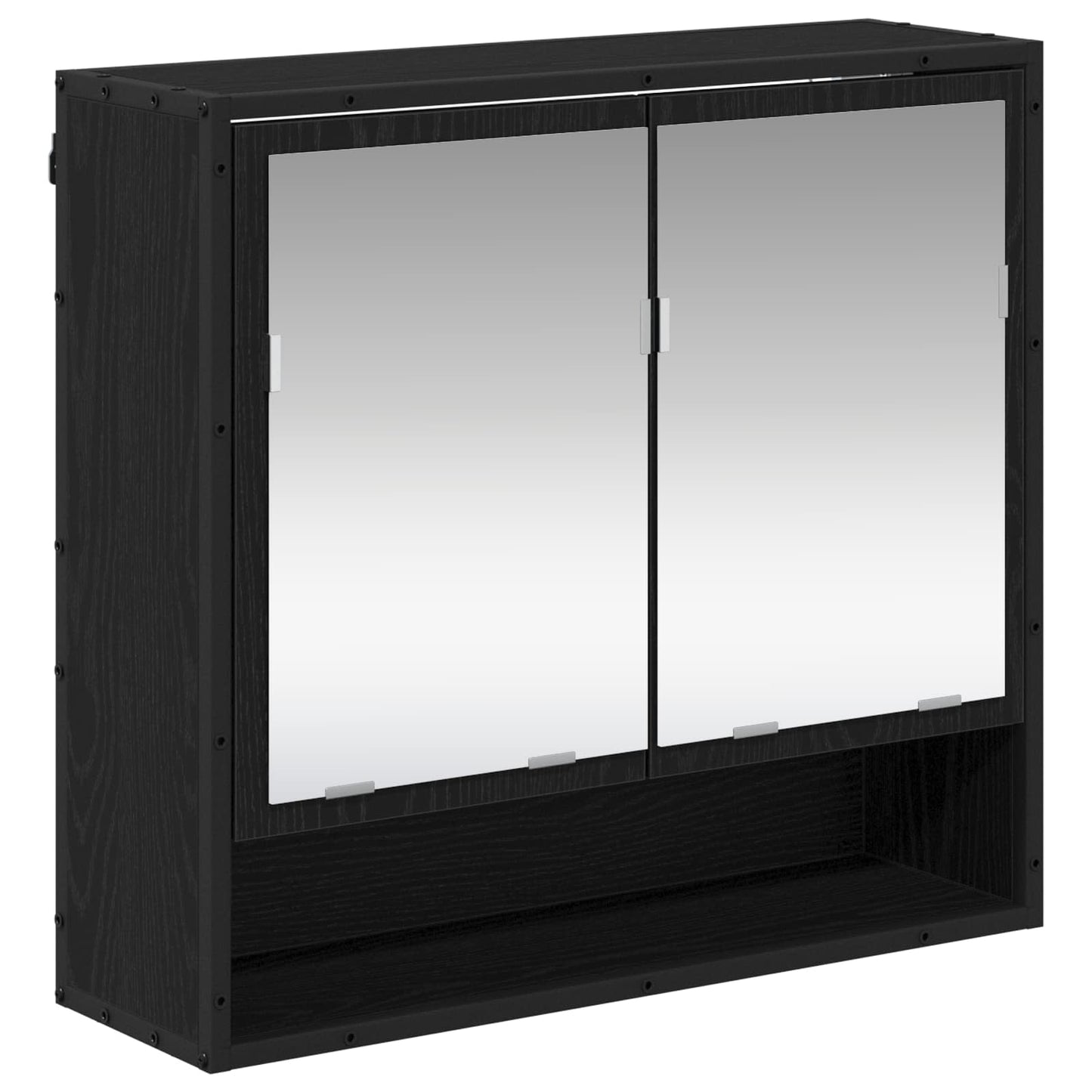 vidaXL Bathroom Furniture Set 2 pcs Black Oak Engineered Wood