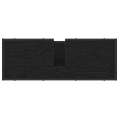 vidaXL Bathroom Furniture Set 2 pcs Black Oak Engineered Wood