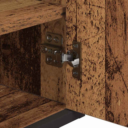 vidaXL Bathroom Furniture Set with Door 3 pcs Old Wood Engineered Wood