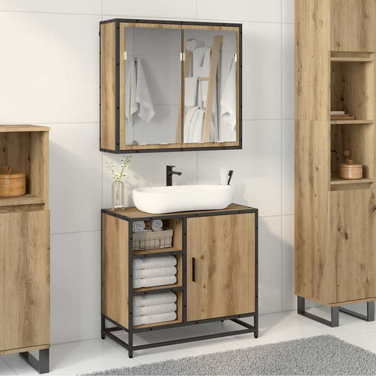 vidaXL Bathroom Furniture Set 2 pcs Artisan oak 65 x 33 x 60 cm