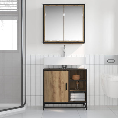 vidaXL Bathroom Furniture Set 2 pcs Artisan Oak Engineered Wood