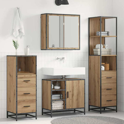 vidaXL Bathroom Furniture Set 4 pcs Artisan Oak Engineered Wood