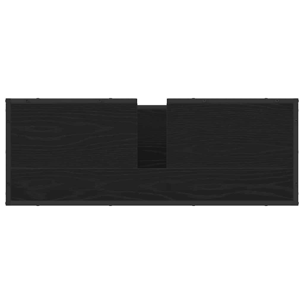 vidaXL Bathroom Furniture Set 3 pcs Black Oak Engineered Wood