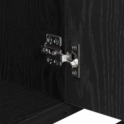 vidaXL Bathroom Furniture Set 2 pcs Black Oak Engineered Wood