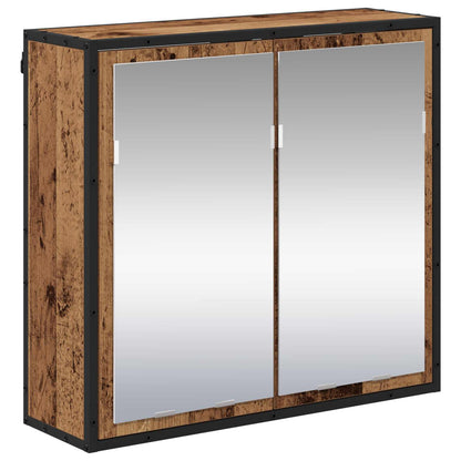 vidaXL Bathroom Furniture Set with Door 3 pcs Old Wood Engineered Wood