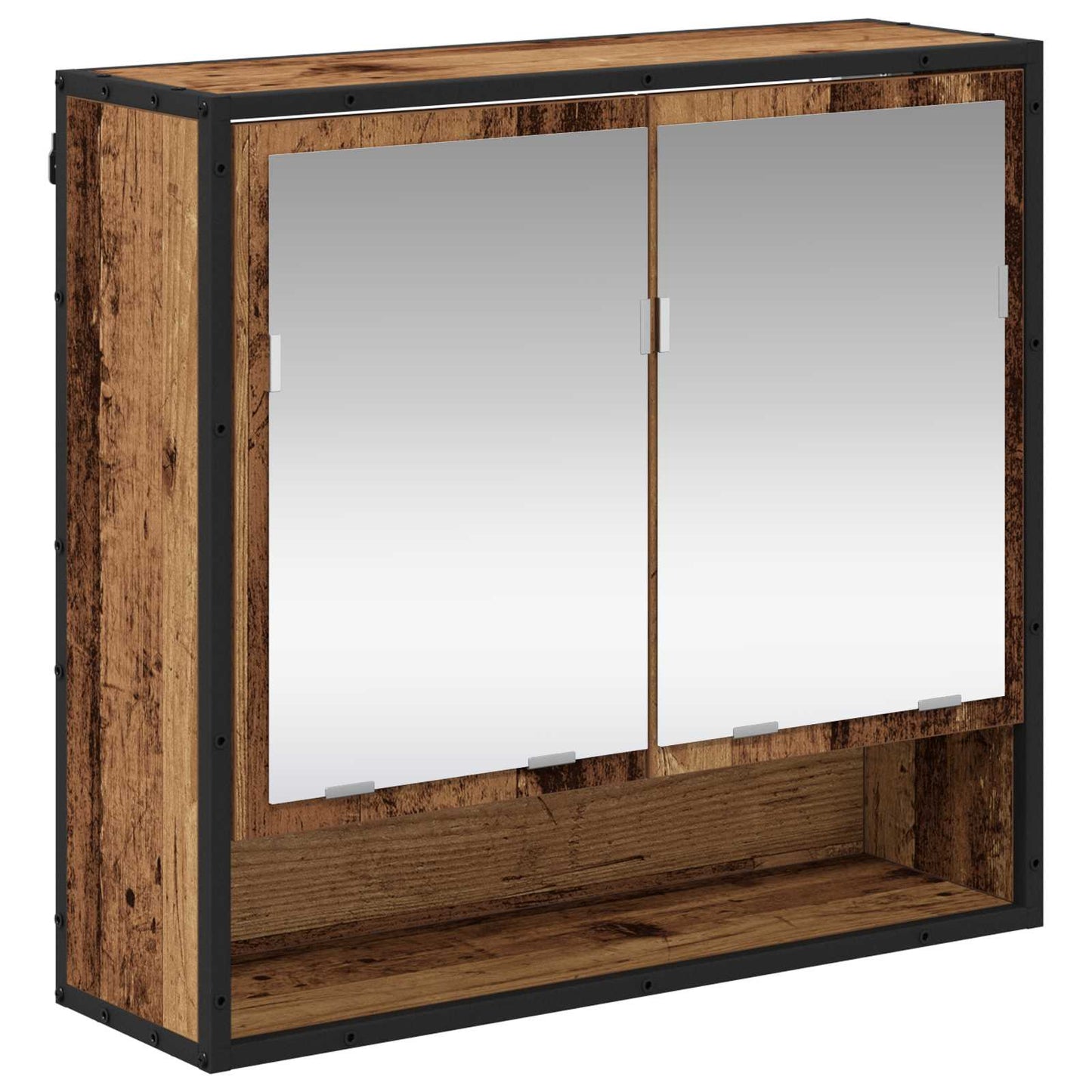 vidaXL Bathroom Furniture Set with Door 3 pcs Old Wood Engineered Wood