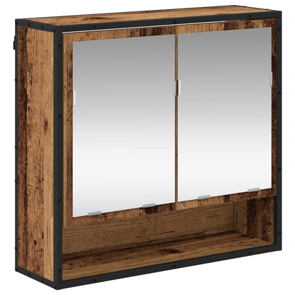 vidaXL Bathroom Furniture Set with Door 3 pcs Old Wood Engineered Wood