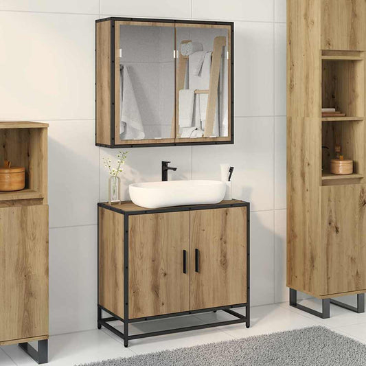 vidaXL Bathroom Furniture Set 2 pcs Artisan oak 65 x 33 x 60 cm