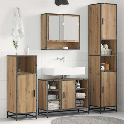 vidaXL Bathroom Furniture Set 3 pcs Artisan Oak Engineered Wood