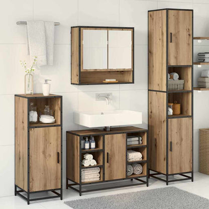 vidaXL Bathroom Furniture Set 3 pcs Artisan Oak Engineered Wood