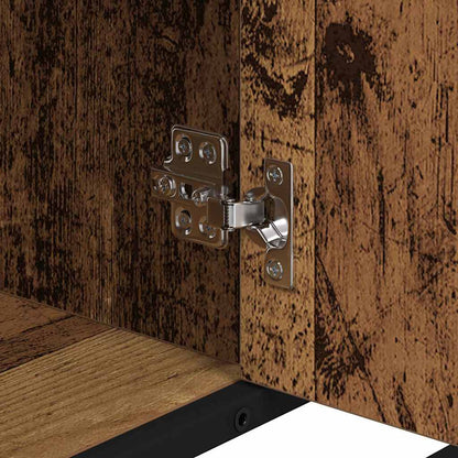 vidaXL Bathroom Furniture Set with Door 3 pcs Old Wood Engineered Wood