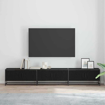 vidaXL TV Units 240 x 35 x 41 cm Black Oak Engineered wood