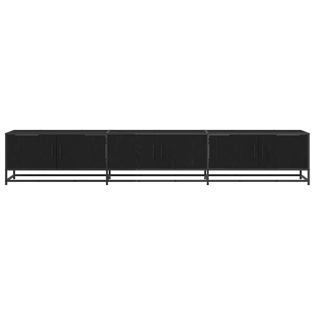 vidaXL TV Units 240 x 35 x 41 cm Black Oak Engineered wood