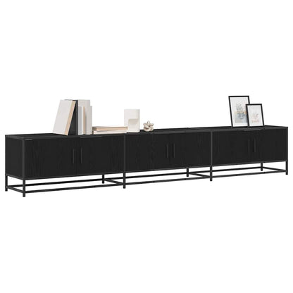 vidaXL TV Units 240 x 35 x 41 cm Black Oak Engineered wood