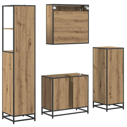 vidaXL Bathroom Furniture Set 4 pcs Artisan Oak Engineered Wood