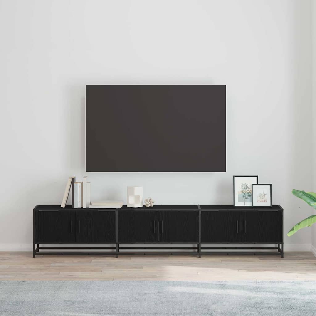 vidaXL TV Units 210 x 35 x 41 cm Black Oak Engineered wood