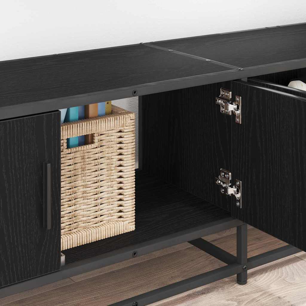 vidaXL TV Units 210 x 35 x 41 cm Black Oak Engineered wood