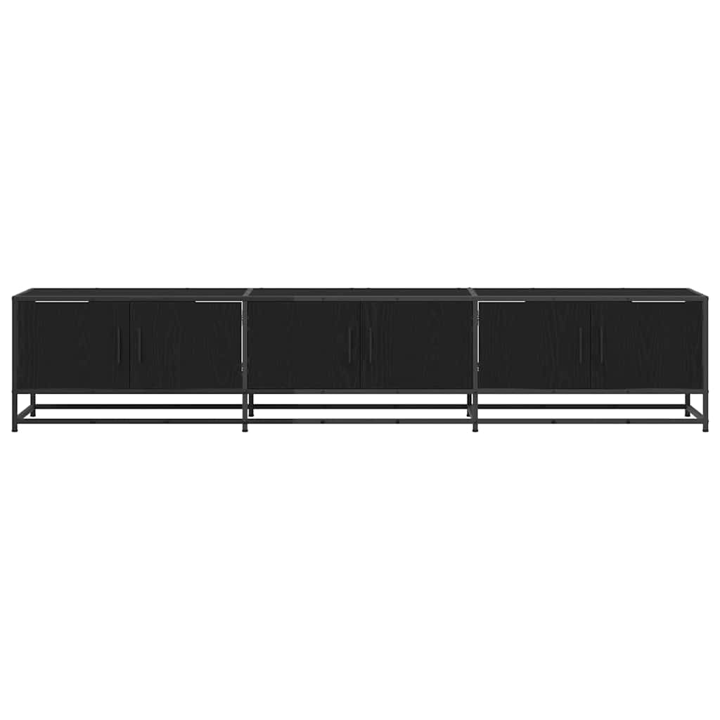 vidaXL TV Units 210 x 35 x 41 cm Black Oak Engineered wood
