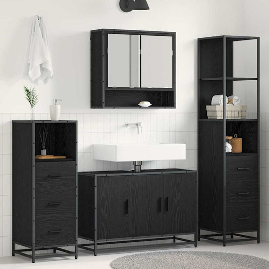 vidaXL Bathroom Furniture Set 3 pcs Artisan Oak Engineered Wood