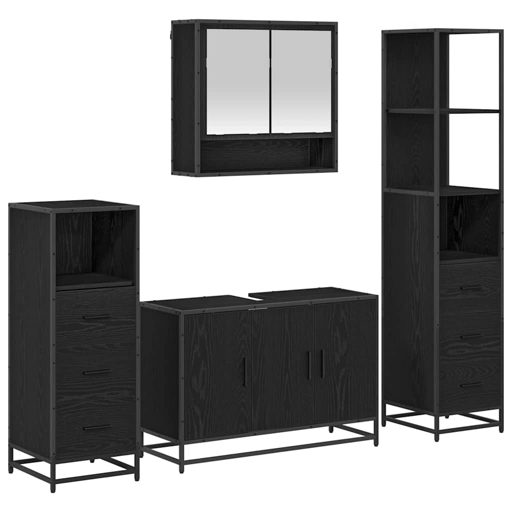 vidaXL Bathroom Furniture Set 3 pcs Artisan Oak Engineered Wood